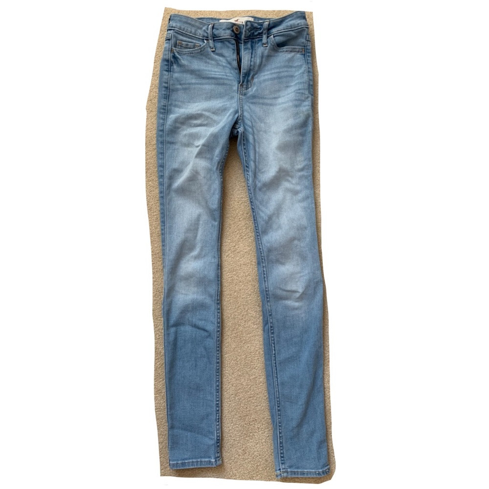 Light Wash High Rise Hollister Super Skinny Jeans